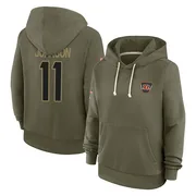 Women's Josh Johnson Cincinnati Bengals Olive 2025 Salute to Service Hoodie