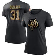 Women's Kentrel Bullock Cincinnati Bengals Black 2020 Salute To Service Performance T-Shirt