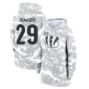 Women's Kyle Dugger Cincinnati Bengals Camo Arctic 2024 Salute to Service Club Fleece Pullover Hoodie