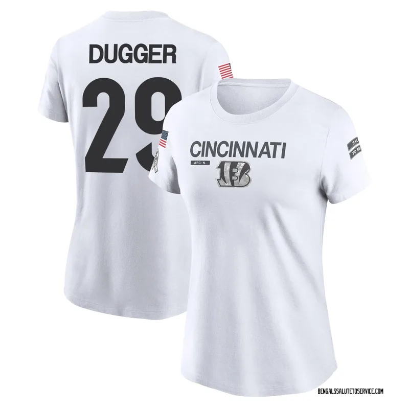 Women's Kyle Dugger Cincinnati Bengals Legend White 2024 Salute to Service Performance T-Shirt