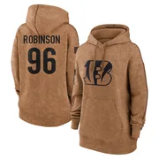 Women's Landon Robinson Cincinnati Bengals Brown 2023 Salute To Service Pullover Hoodie