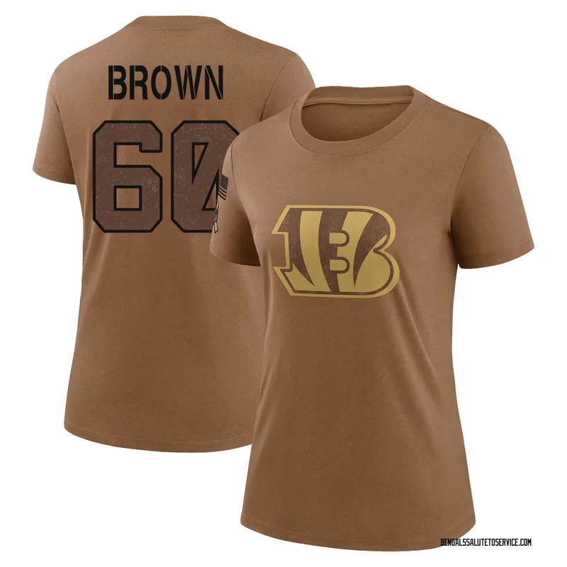Women's Liam Brown Cincinnati Bengals Legend Brown 2023 Salute To Service Performance T-Shirt