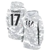 Women's Noah Thomas Cincinnati Bengals Camo Arctic 2024 Salute to Service Club Fleece Pullover Hoodie