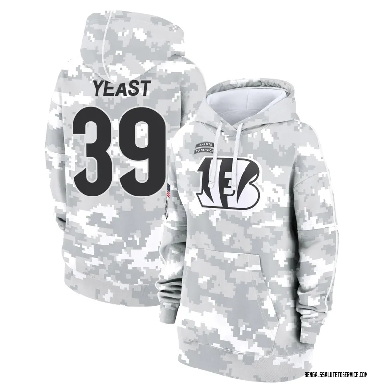 Women's Russ Yeast Cincinnati Bengals Camo Arctic 2024 Salute to Service Club Fleece Pullover Hoodie