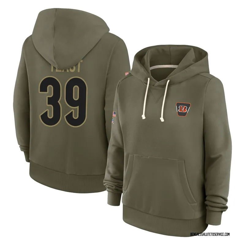 Women's Russ Yeast Cincinnati Bengals Olive 2025 Salute to Service Hoodie