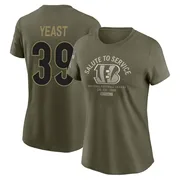 Women's Russ Yeast Cincinnati Bengals Olive 2025 Salute to Service Sideline T-Shirt