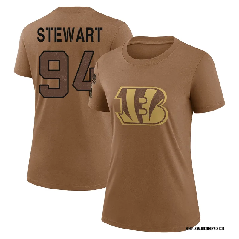 Women's Shemar Stewart Cincinnati Bengals Legend Brown 2023 Salute To Service Performance T-Shirt