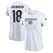 Women's Xavier Johnson Cincinnati Bengals Legend White 2024 Salute to Service Performance T-Shirt