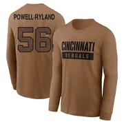 Youth Antwaun Powell-Ryland Cincinnati Bengals Brown 2023 Salute To Service Long Sleeve T-Shirt