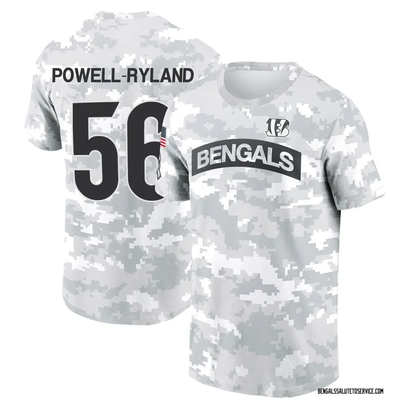Youth Antwaun Powell-Ryland Cincinnati Bengals Camo Arctic 2024 Salute to Service Performance T-Shirt