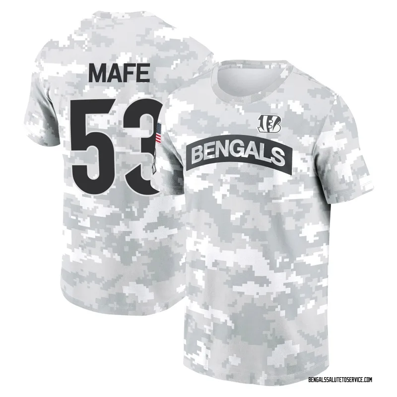 Youth Boye Mafe Cincinnati Bengals Camo Arctic 2024 Salute to Service Performance T-Shirt