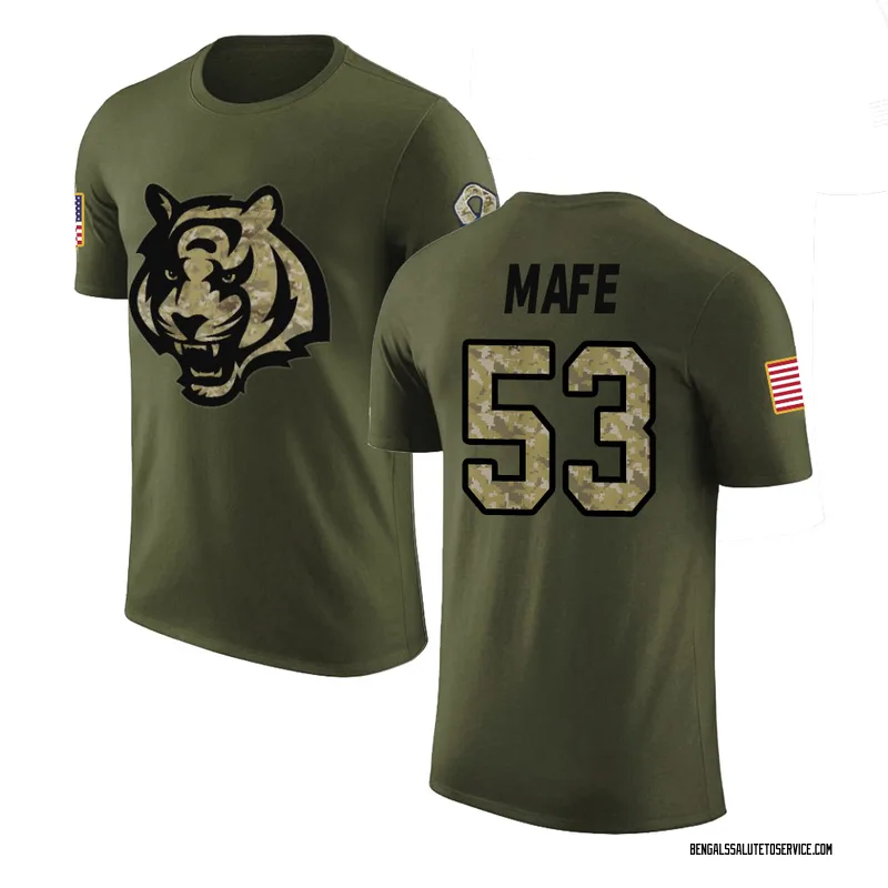 Youth Boye Mafe Cincinnati Bengals Legend Olive Salute to Service T-Shirt
