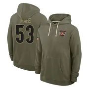 Youth Boye Mafe Cincinnati Bengals Olive 2025 Salute to Service Hoodie