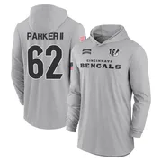 Youth Brian Parker II Cincinnati Bengals Gray 2024 Salute to Service Lightweight Performance Long Sleeve Hooded T-Shirt