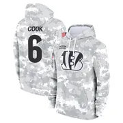 Youth Bryan Cook Cincinnati Bengals Camo Arctic 2024 Salute to Service Club Fleece Pullover Hoodie