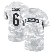 Youth Bryan Cook Cincinnati Bengals Camo Arctic 2024 Salute to Service Performance T-Shirt