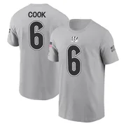 Youth Bryan Cook Cincinnati Bengals Gray 2024 Salute to Service Name & Number T-Shirt