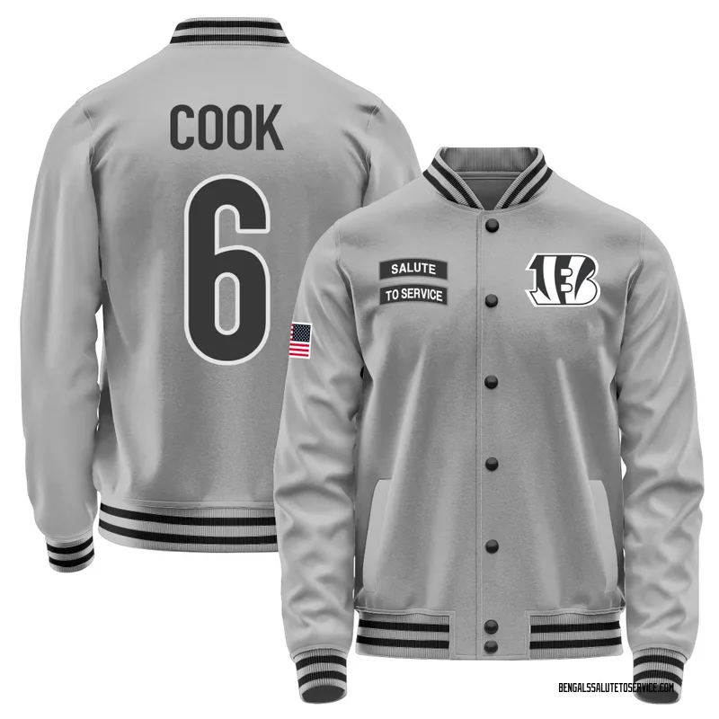 Youth Bryan Cook Cincinnati Bengals Gray Salute to Service Performance Jacket