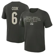 Youth Bryan Cook Cincinnati Bengals Green Dark/ 2025 Salute to Service Sideline Slub T-Shirt