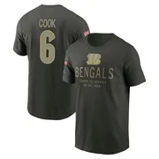 Youth Bryan Cook Cincinnati Bengals Green Forest/ 2025 Salute to Service Sideline Primary Edge T-Shirt