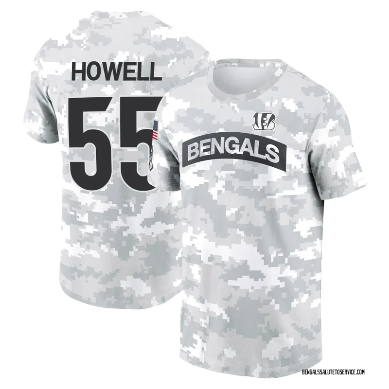 Youth Cashius Howell Cincinnati Bengals Camo Arctic 2024 Salute to Service Performance T-Shirt