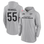 Youth Cashius Howell Cincinnati Bengals Gray 2024 Salute to Service Lightweight Performance Long Sleeve Hooded T-Shirt