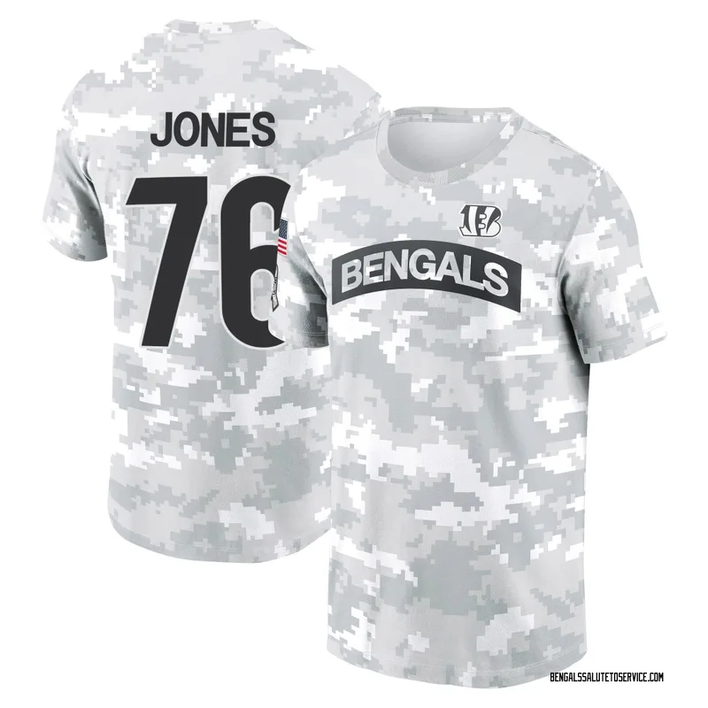 Youth Christian Jones Cincinnati Bengals Camo Arctic 2024 Salute to Service Performance T-Shirt