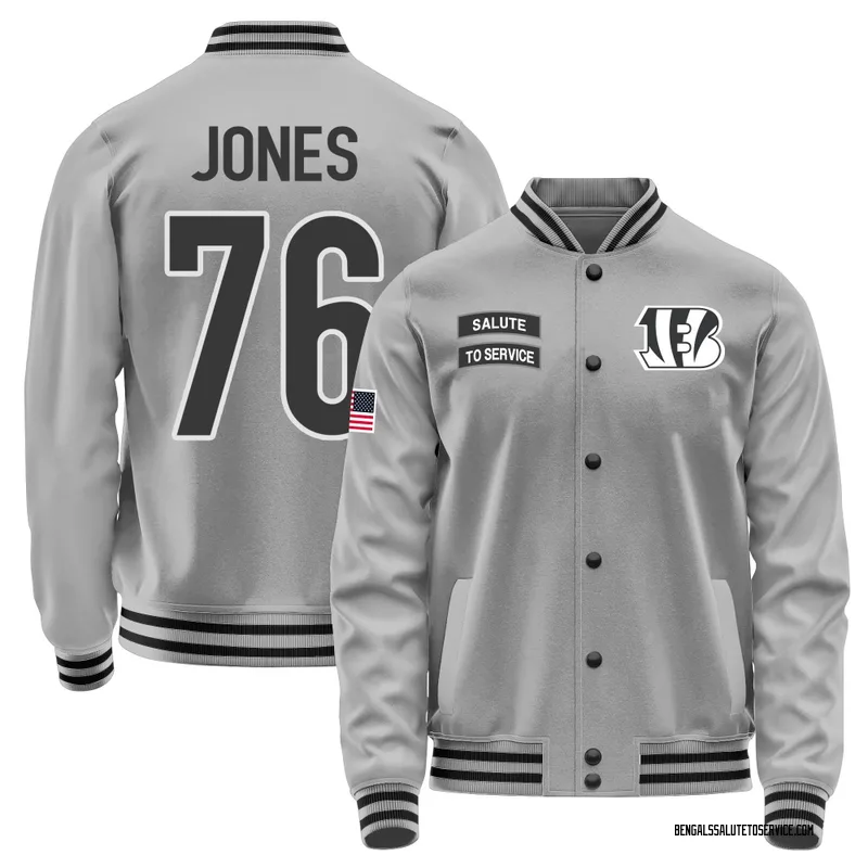 Youth Christian Jones Cincinnati Bengals Gray Salute to Service Performance Jacket