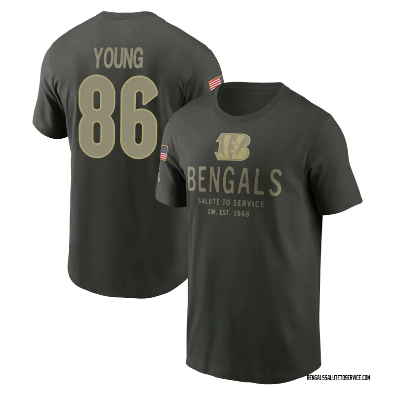 Youth Colbie Young Cincinnati Bengals Green Forest/ 2025 Salute to Service Sideline Primary Edge T-Shirt