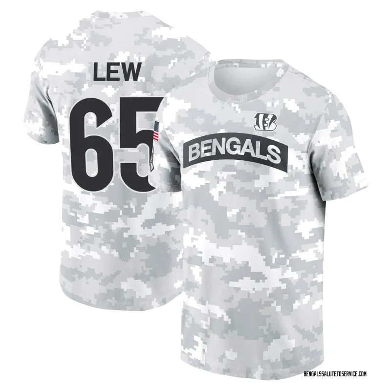 Youth Connor Lew Cincinnati Bengals Camo Arctic 2024 Salute to Service Performance T-Shirt