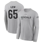 Youth Connor Lew Cincinnati Bengals Gray 2024 Salute to Service Long Sleeve T-Shirt