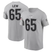 Youth Connor Lew Cincinnati Bengals Gray 2024 Salute to Service Name & Number T-Shirt