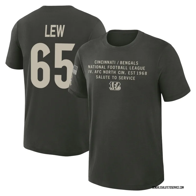 Youth Connor Lew Cincinnati Bengals Green Dark/ 2025 Salute to Service Sideline Slub T-Shirt