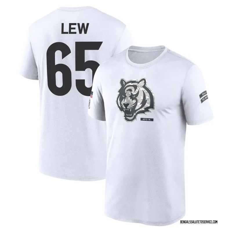 Youth Connor Lew Cincinnati Bengals Legend White 2024 Salute to Service Performance T-Shirt