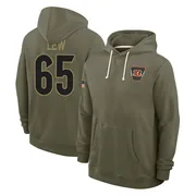 Youth Connor Lew Cincinnati Bengals Olive 2025 Salute to Service Hoodie