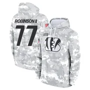 Youth Corey Robinson II Cincinnati Bengals Camo Arctic 2024 Salute to Service Club Fleece Pullover Hoodie