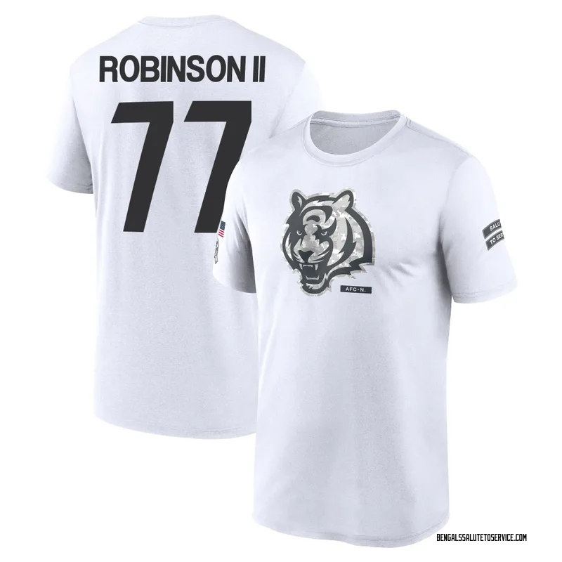 Youth Corey Robinson II Cincinnati Bengals Legend White 2024 Salute to Service Performance T-Shirt