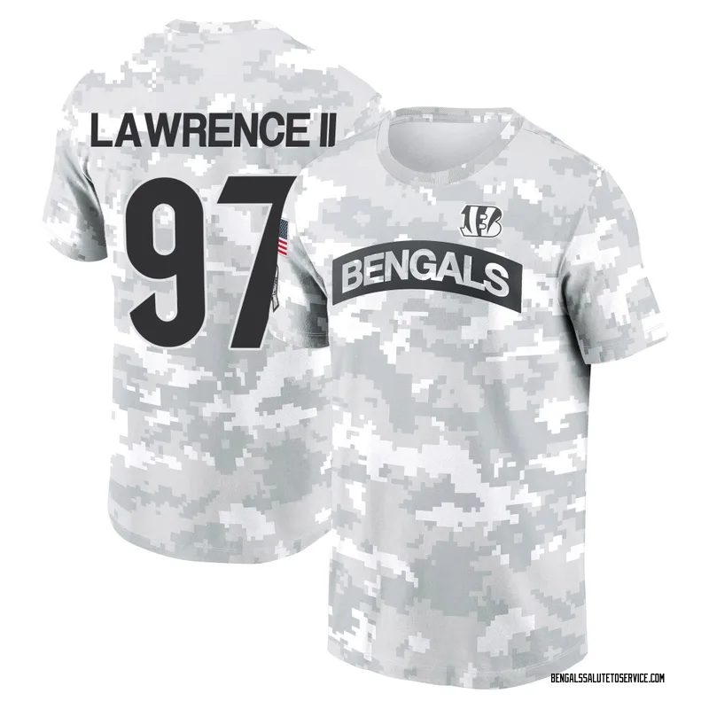 Youth Dexter Lawrence II Cincinnati Bengals Camo Arctic 2024 Salute to Service Performance T-Shirt
