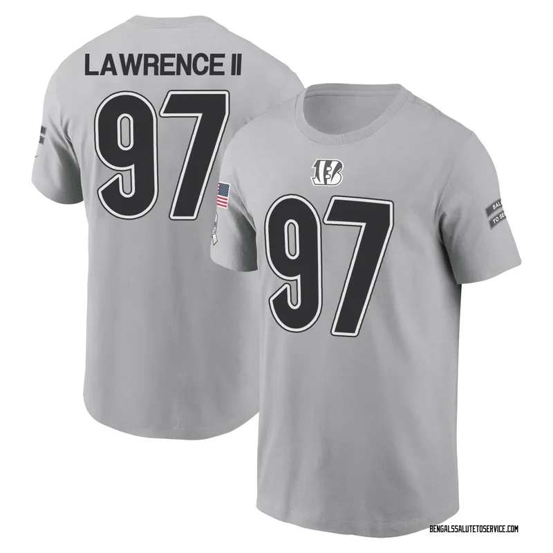 Youth Dexter Lawrence II Cincinnati Bengals Gray 2024 Salute to Service Name & Number T-Shirt