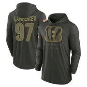 Youth Dexter Lawrence II Cincinnati Bengals Green Forest/ 2025 Salute to Service Sideline Lightweight Hooded Pullover Long Sleev