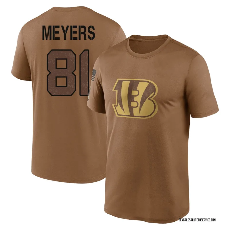 Youth Dohnte Meyers Cincinnati Bengals Legend Brown 2023 Salute To Service Performance T-Shirt