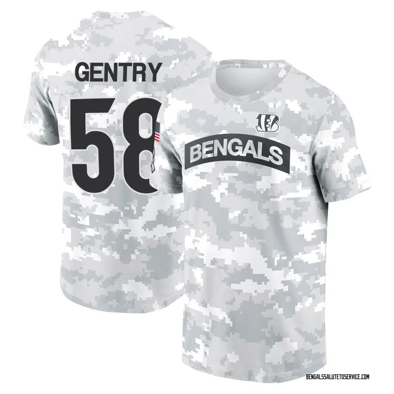 Youth Eric Gentry Cincinnati Bengals Camo Arctic 2024 Salute to Service Performance T-Shirt