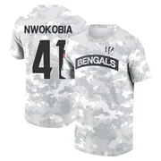Youth Isaiah Nwokobia Cincinnati Bengals Camo Arctic 2024 Salute to Service Performance T-Shirt