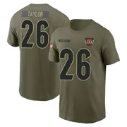 Youth Ja'Sir Taylor Cincinnati Bengals Olive 2025 Salute to Service Name & Number T-Shirt