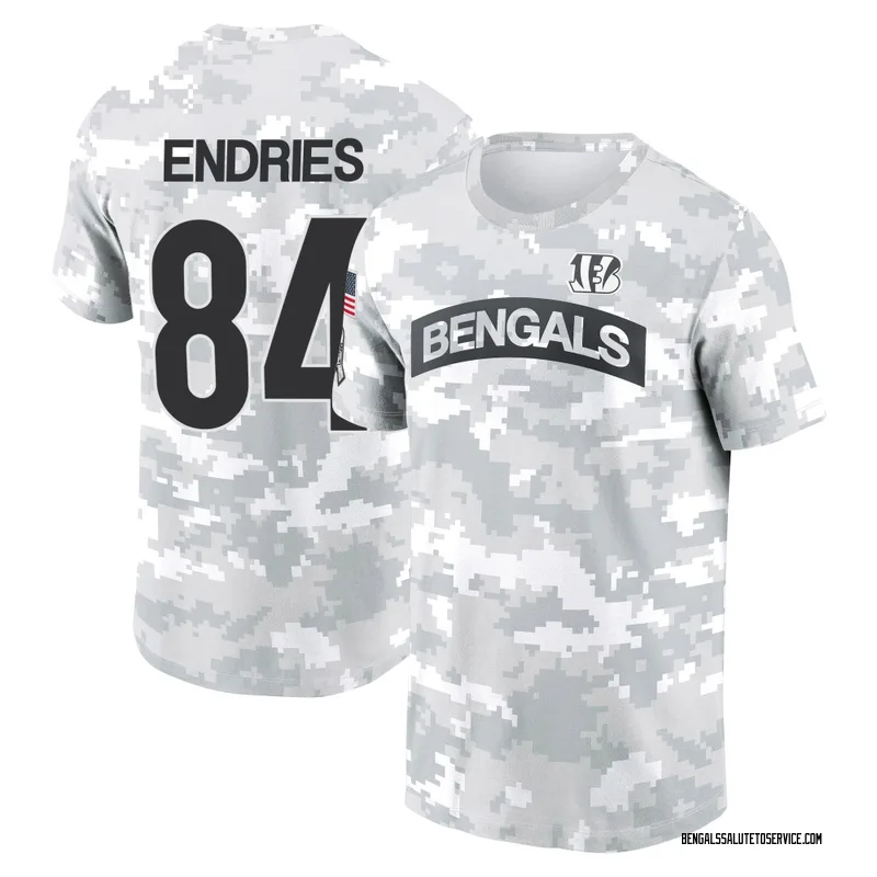 Youth Jack Endries Cincinnati Bengals Camo Arctic 2024 Salute to Service Performance T-Shirt