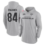 Youth Jack Endries Cincinnati Bengals Gray 2024 Salute to Service Lightweight Performance Long Sleeve Hooded T-Shirt