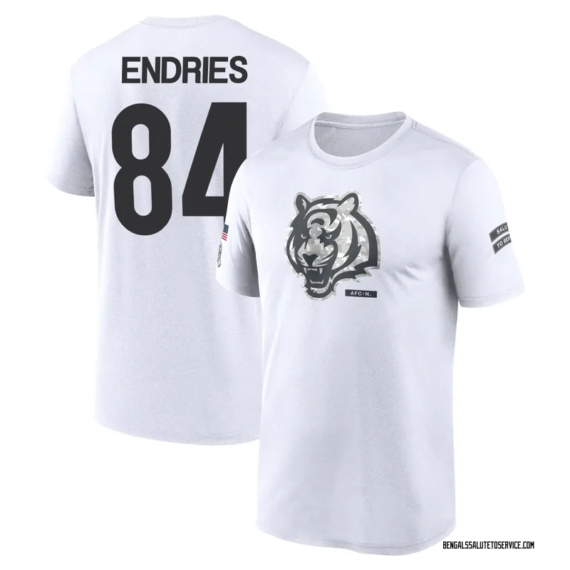 Youth Jack Endries Cincinnati Bengals Legend White 2024 Salute to Service Performance T-Shirt