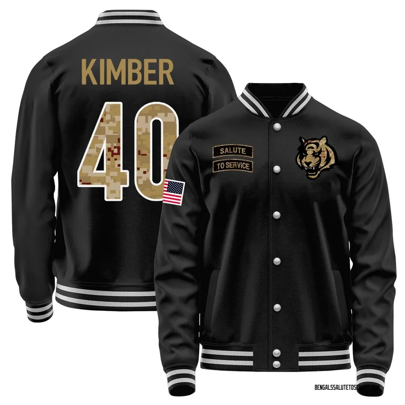 Youth Jalen Kimber Cincinnati Bengals Black Salute to Service Sideline Performance Jacket