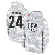 Youth Jamal Haynes Cincinnati Bengals Camo Arctic 2024 Salute to Service Club Fleece Pullover Hoodie