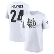Youth Jamal Haynes Cincinnati Bengals Legend White 2024 Salute to Service Performance T-Shirt